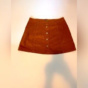 Corduroy Button Down Mini Skirt